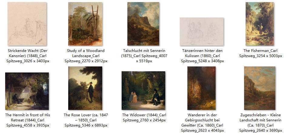 50 Painting Images by Carl Spitzweg (German, 1808-1880) - Gandhanra-ART