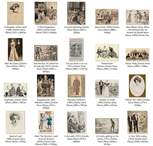 50 Painting Images by Charles Dana Gibson (American, 1867 - 1944) - Gandhanra-ART