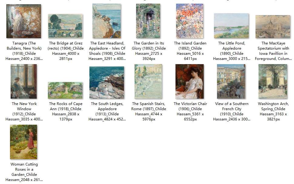 71 Painting Images by Childe Hassam (American, 1859-1935) - Gandhanra-ART