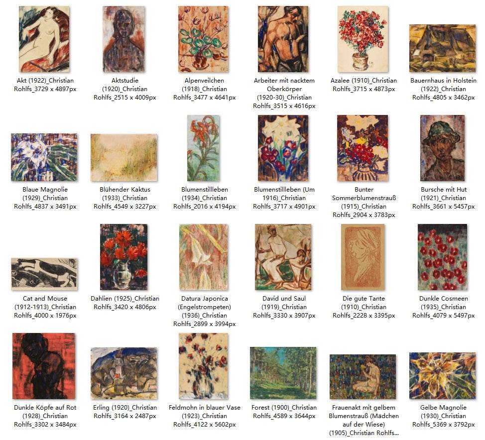 63 Painting Images by Christian Rohlfs (German, 1849-1938) - Gandhanra-ART