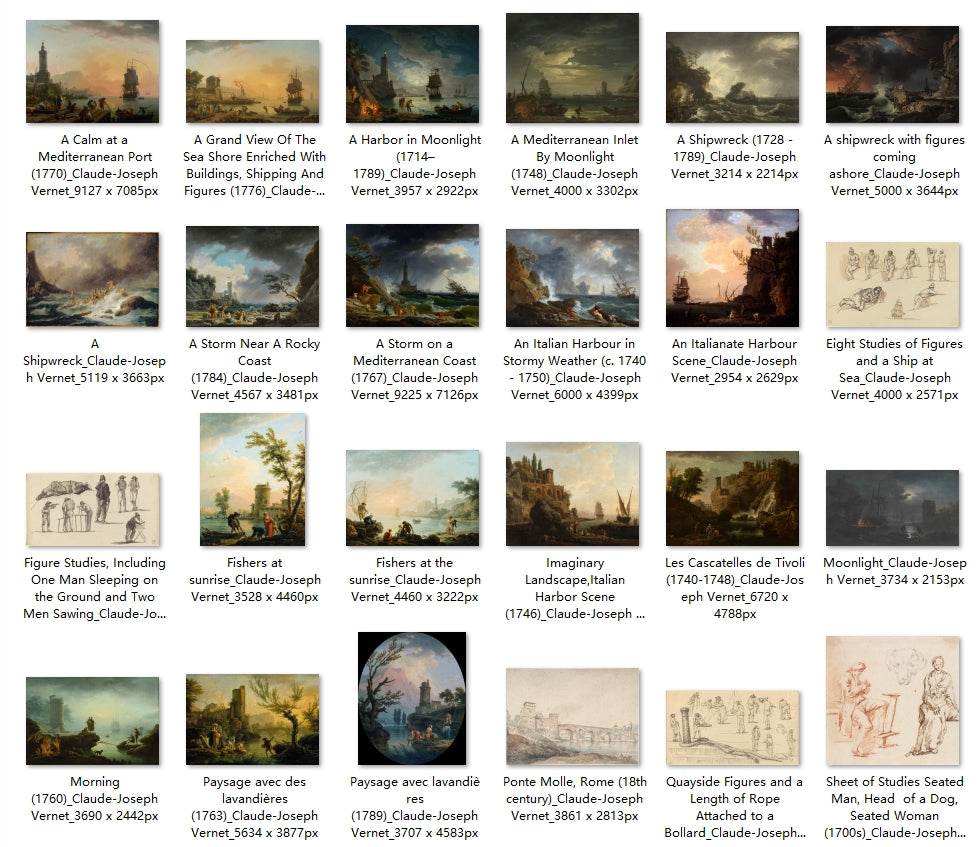 45 Painting Images by Claude-Joseph Vernet (French, 1714-1789) - Gandhanra-ART