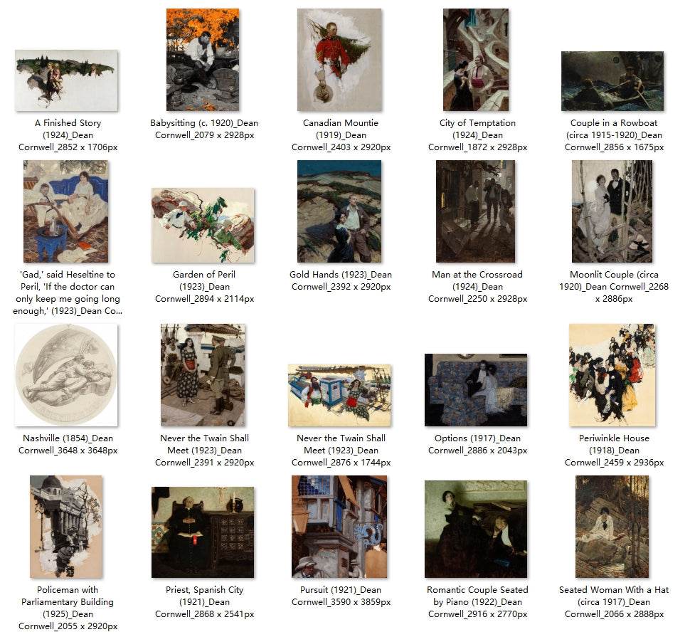 32 Painting Images by Dean Cornwell (American, 1892-1960) - Gandhanra-ART