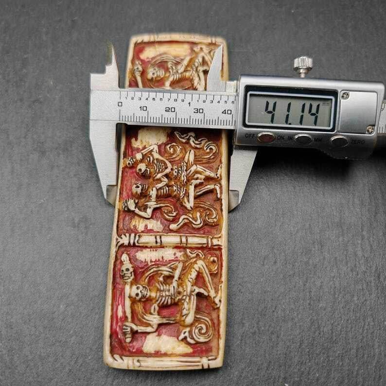 Citipati Skull Master Kapala Badge,Amulet,13cm × 4cm - Gandhanra-ART