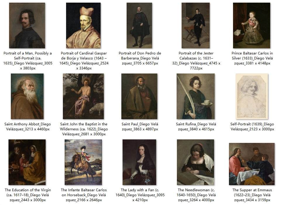 30 Painting Images by Diego Velázquez (Spanish, 1599-1660) - Gandhanra-ART