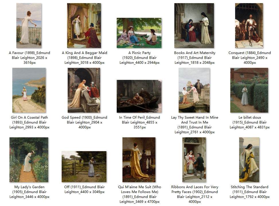 27 Painting Images by Edmund Blair Leighton (English, 1853 - 1922) - Gandhanra-ART