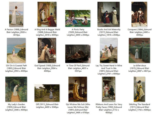 27 Painting Images by Edmund Blair Leighton (English, 1853 - 1922) - Gandhanra-ART