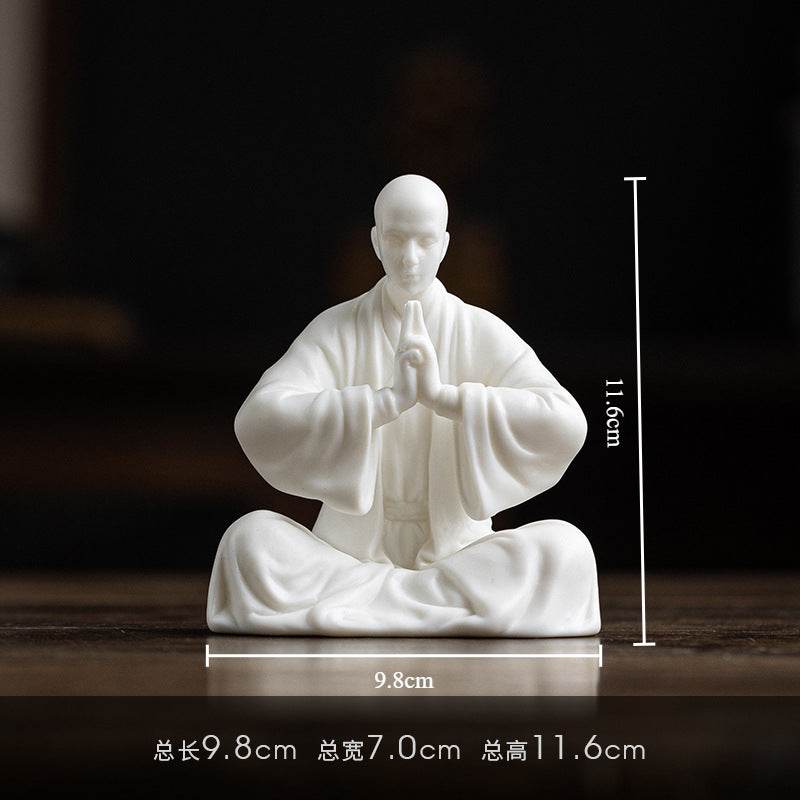 White Porcelain Meditation Buddha Statues - Gandhanra-ART