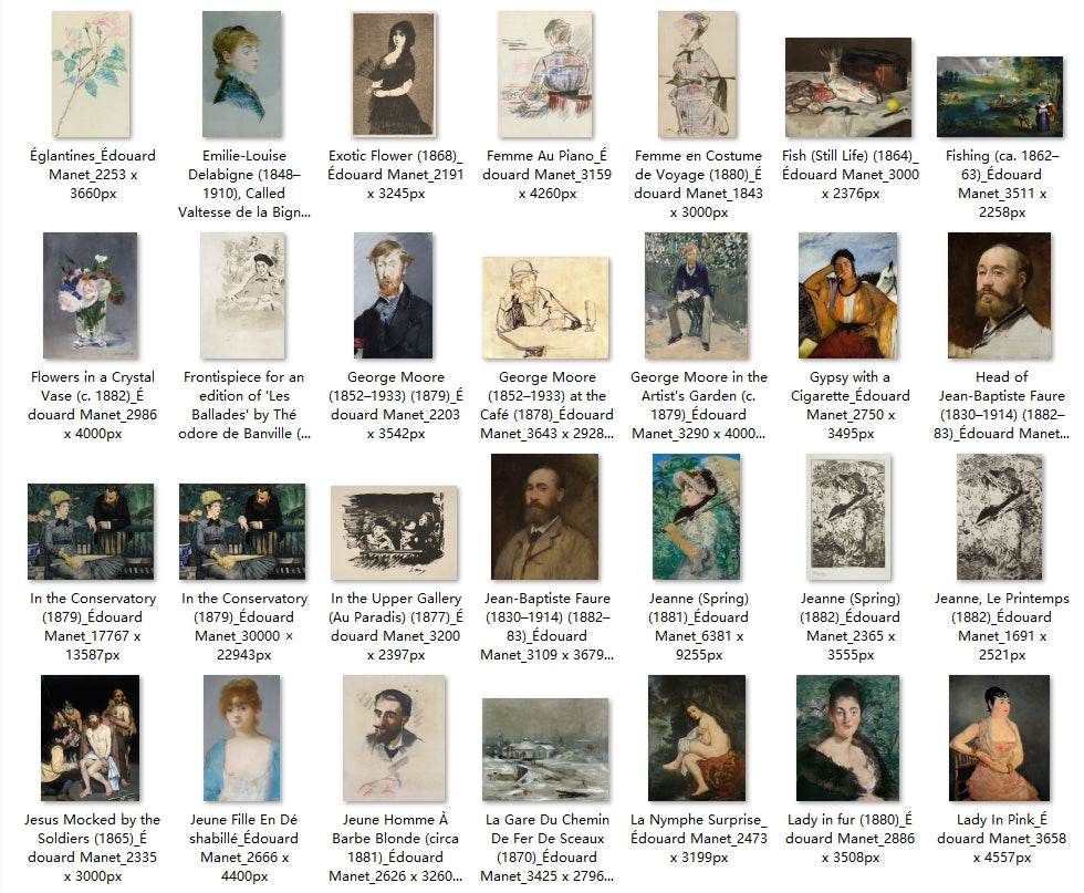 156 Painting Images by Édouard Manet (French, 1832-1883) - Gandhanra-ART