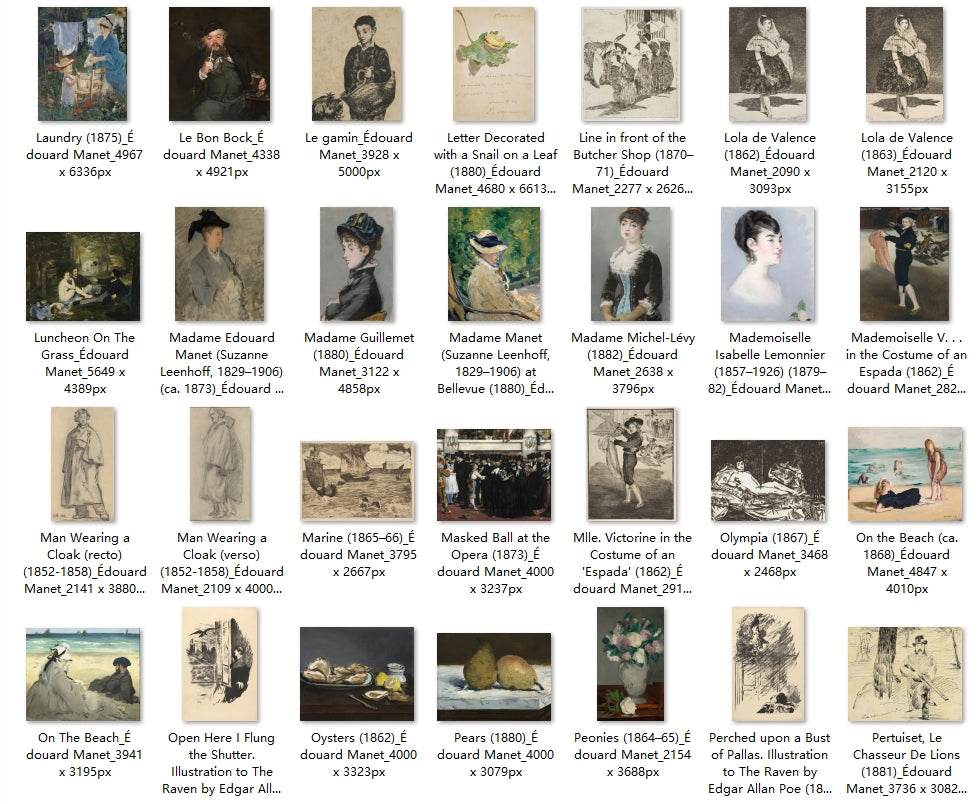 156 Painting Images by Édouard Manet (French, 1832-1883) - Gandhanra-ART