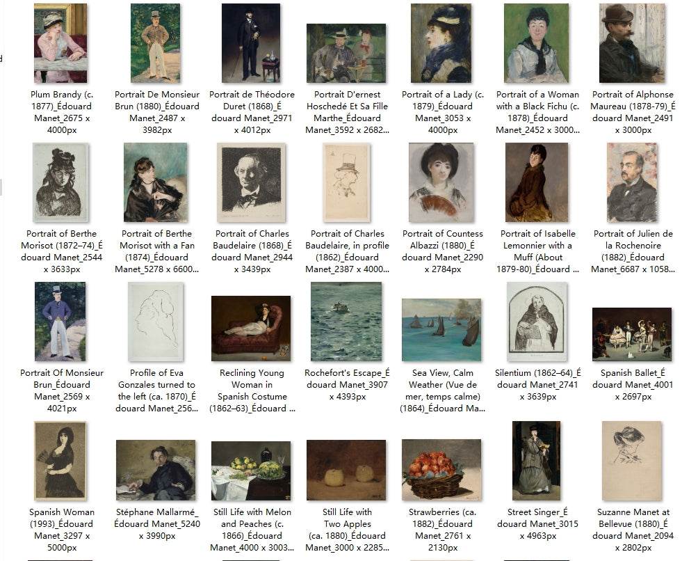 156 Painting Images by Édouard Manet (French, 1832-1883) - Gandhanra-ART