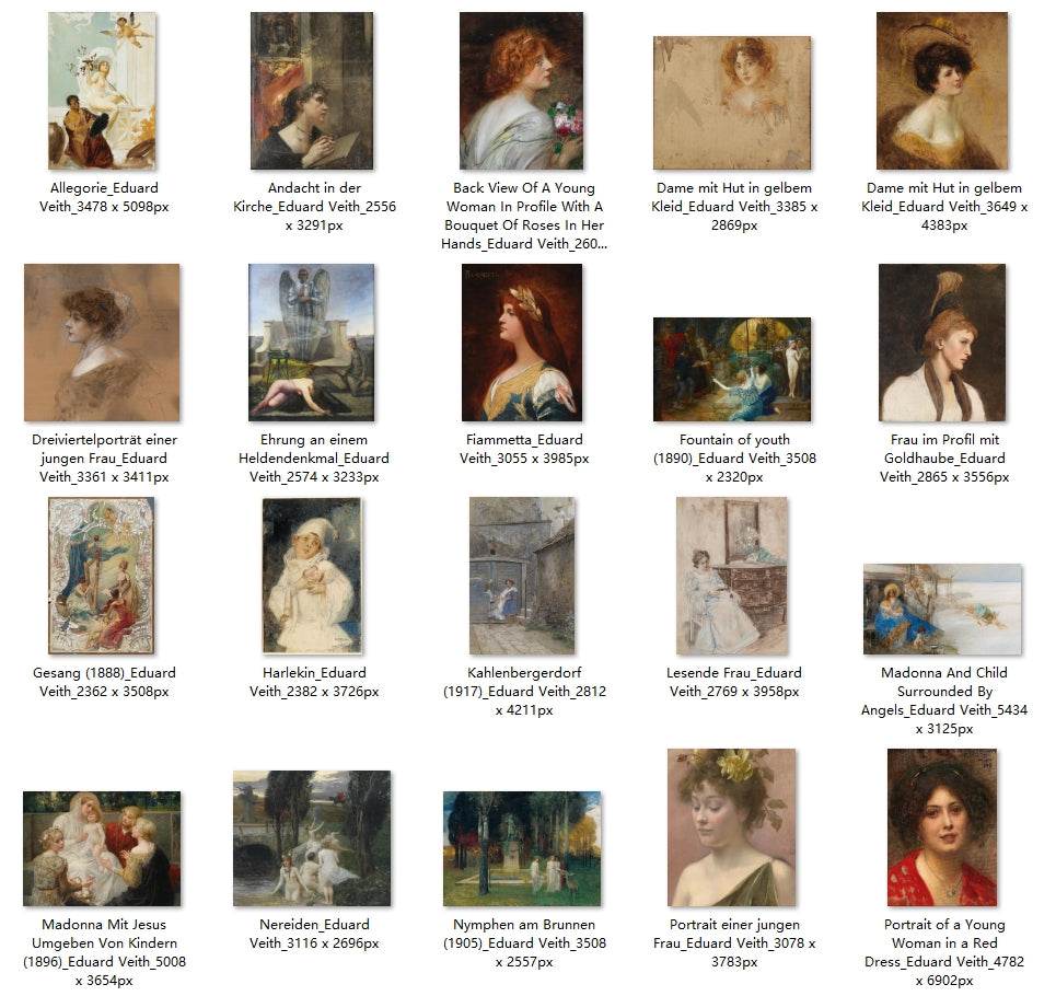 35 Painting Images by Eduard Veith (Austrian, 1856 - 1925) - Gandhanra-ART