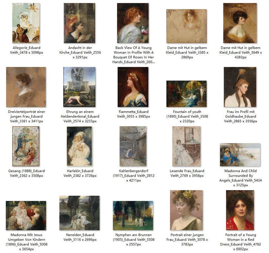 35 Painting Images by Eduard Veith (Austrian, 1856 - 1925) - Gandhanra-ART