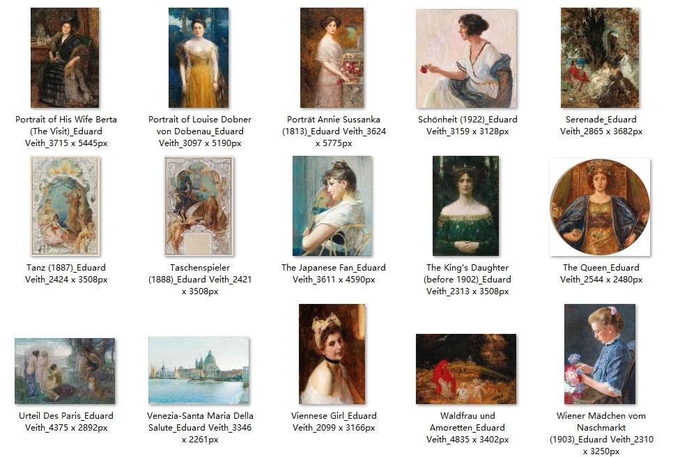 35 Painting Images by Eduard Veith (Austrian, 1856 - 1925) - Gandhanra-ART