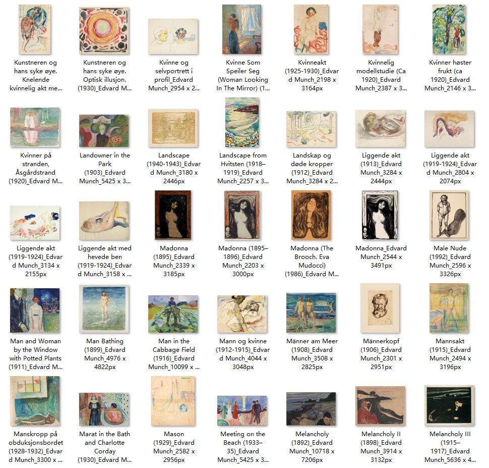 426 Painting Images by Edvard Munch (Norwegian, 1863 - 1944) - Gandhanra-ART