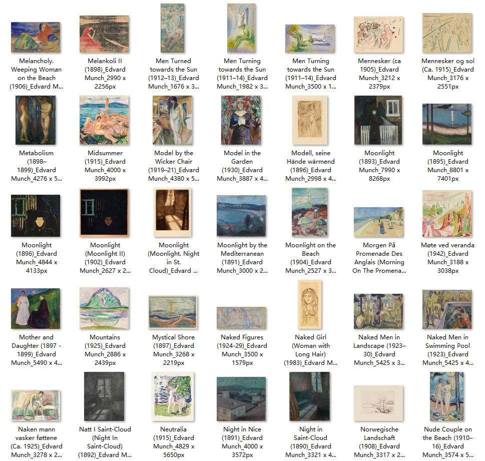 426 Painting Images by Edvard Munch (Norwegian, 1863 - 1944) - Gandhanra-ART