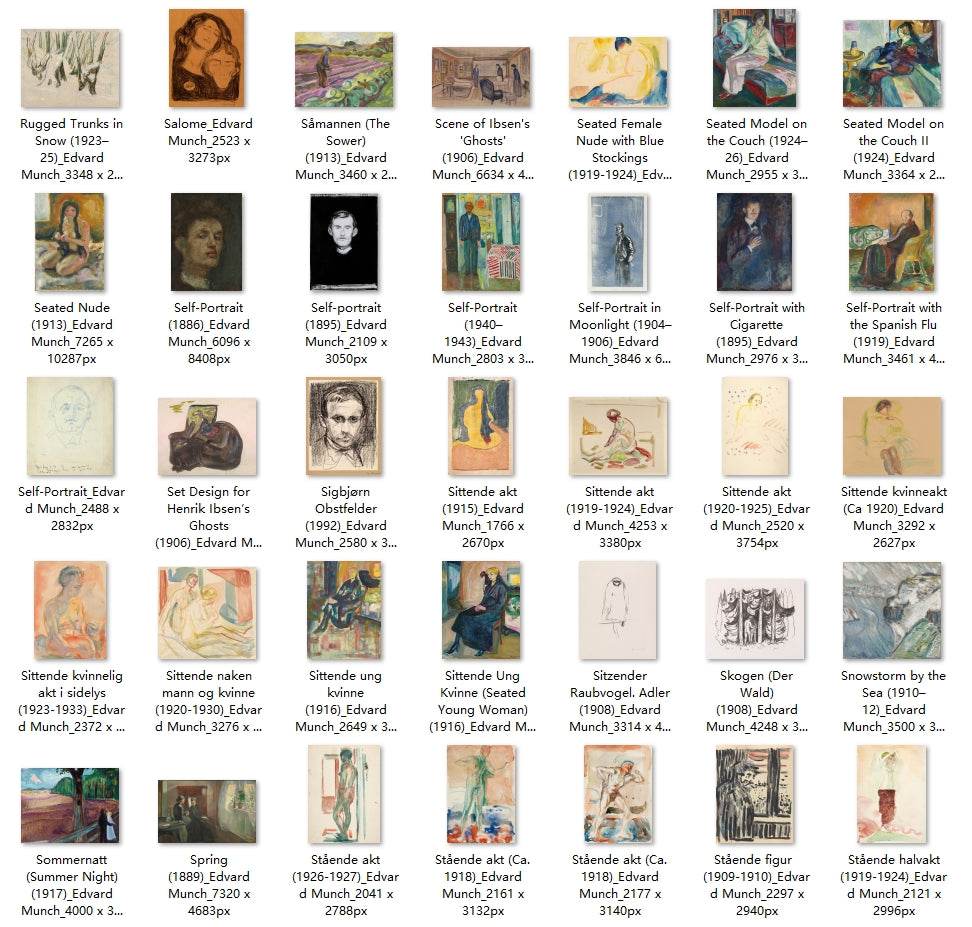426 Painting Images by Edvard Munch (Norwegian, 1863 - 1944) - Gandhanra-ART