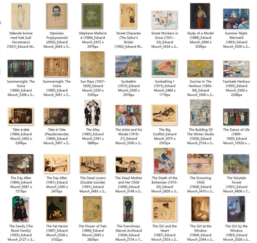426 Painting Images by Edvard Munch (Norwegian, 1863 - 1944) - Gandhanra-ART