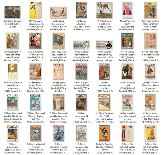 200 Painting Images by Edward Penfield (American, 1866 - 1925) - Gandhanra-ART