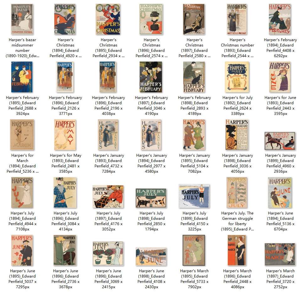 200 Painting Images by Edward Penfield (American, 1866 - 1925) - Gandhanra-ART