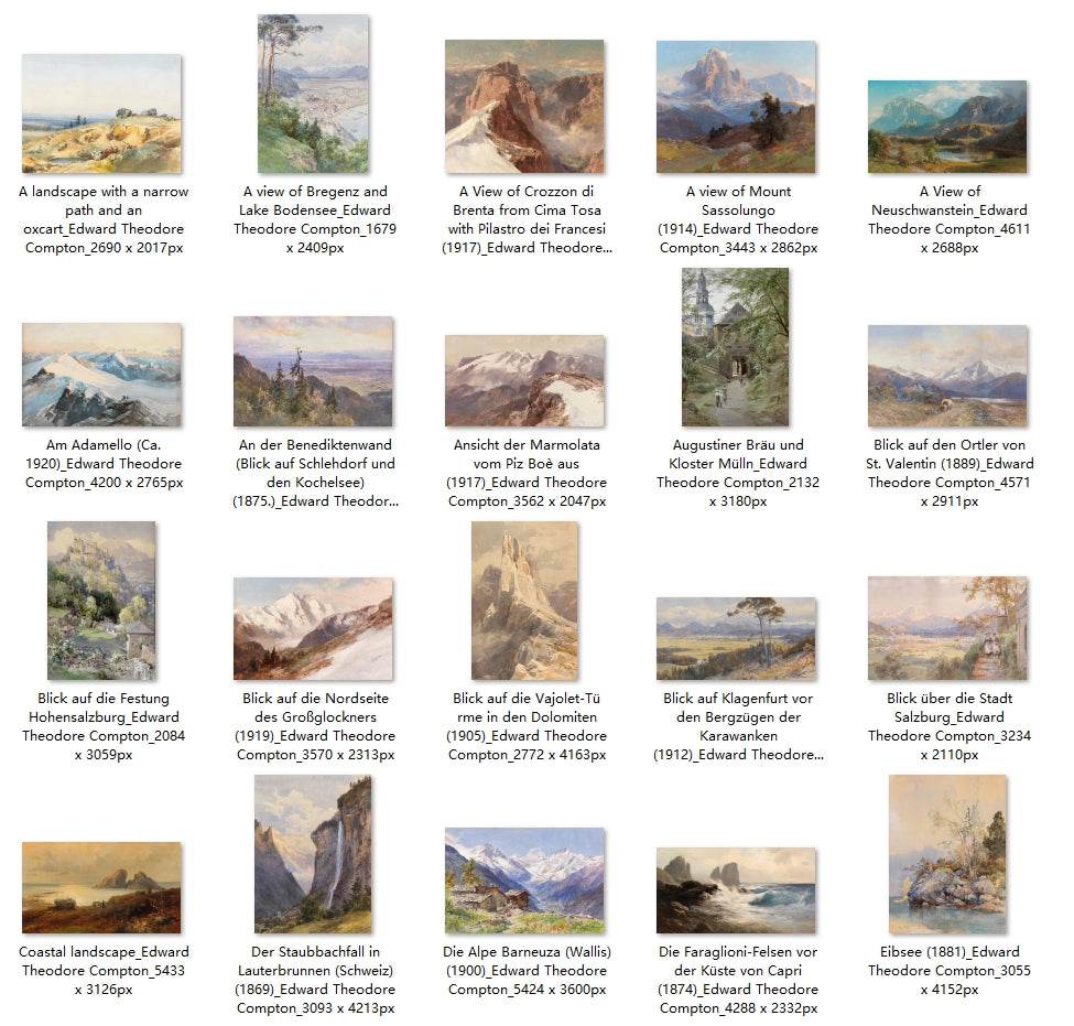 51 Painting Images by Edward Theodore Compton (German, 1849-1921) - Gandhanra-ART