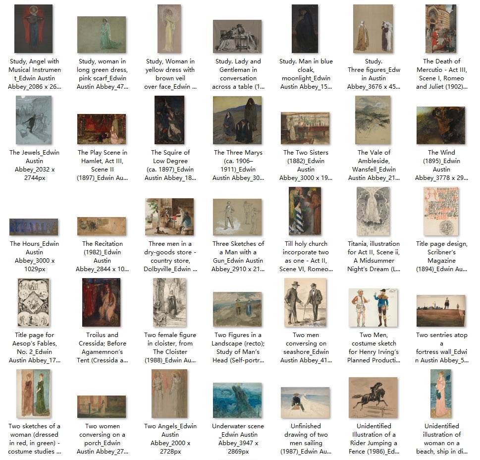 298 Painting Images by Edwin Austin Abbey (American, 1852 - 1911) - Gandhanra-ART