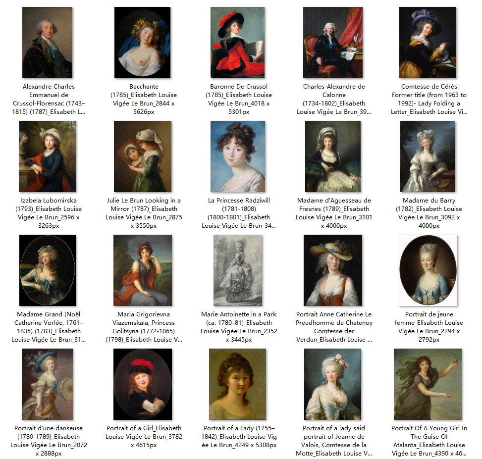 39 Painting Images by Elisabeth Louise Vigée Le Brun (French, 1755 - 1842) - Gandhanra-ART