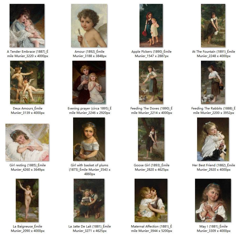25 Painting Images by Émile Munier (French, 1840-1895) - Gandhanra-ART