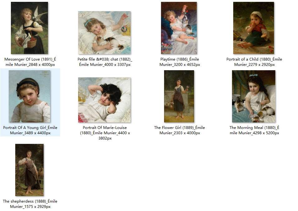 25 Painting Images by Émile Munier (French, 1840-1895) - Gandhanra-ART