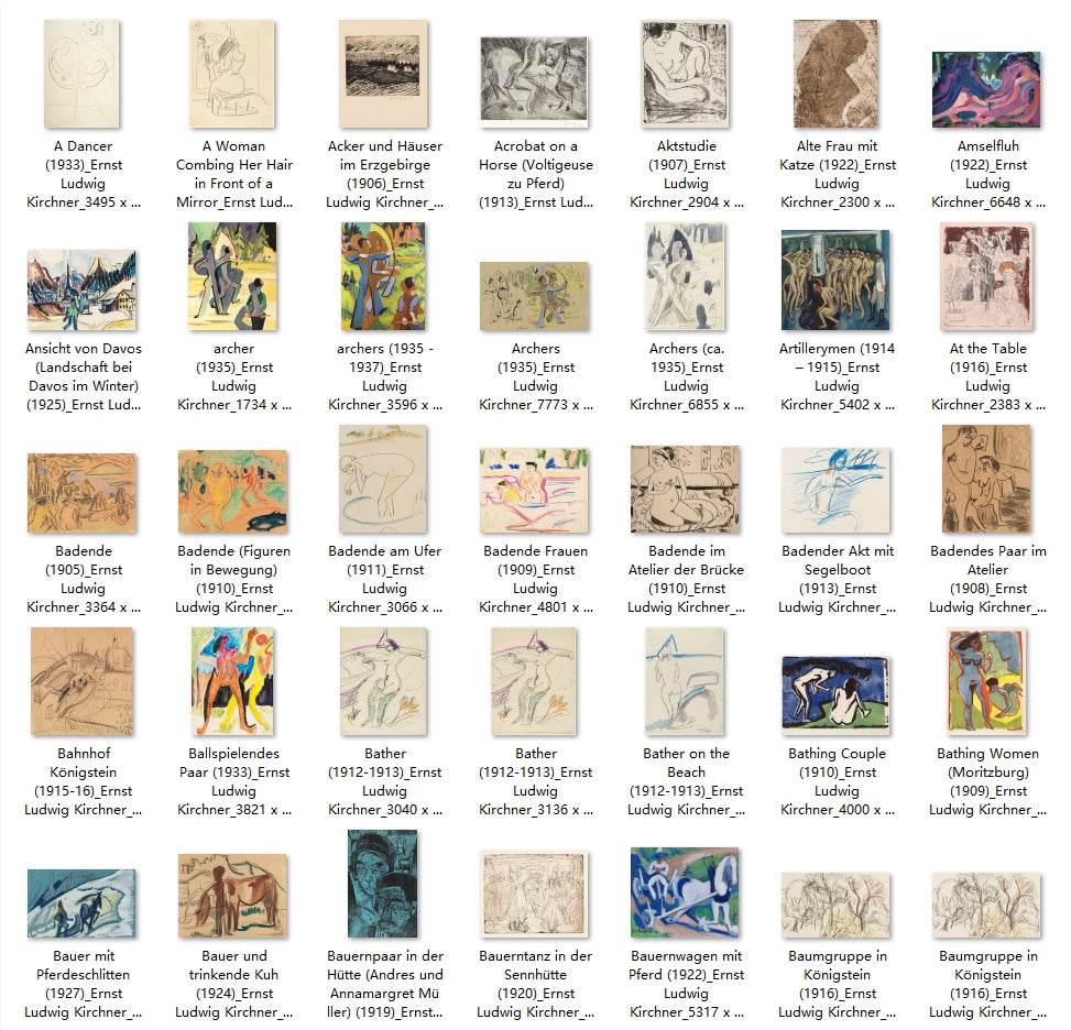 337 Painting Images by Ernst Ludwig Kirchner (German, 1880-1938) - Gandhanra-ART