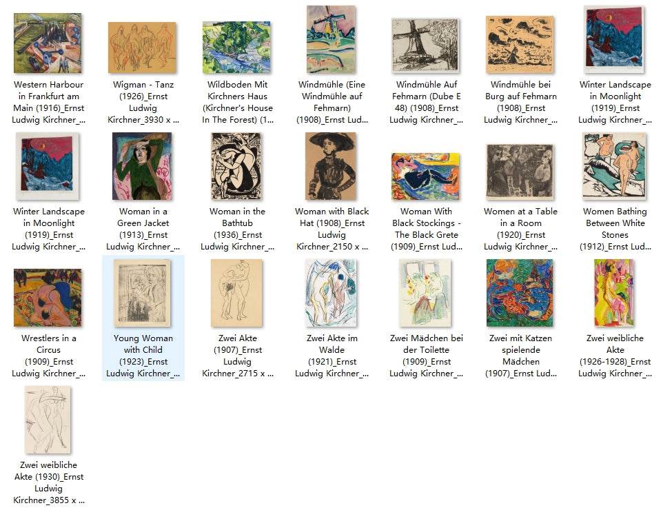 337 Painting Images by Ernst Ludwig Kirchner (German, 1880-1938) - Gandhanra-ART