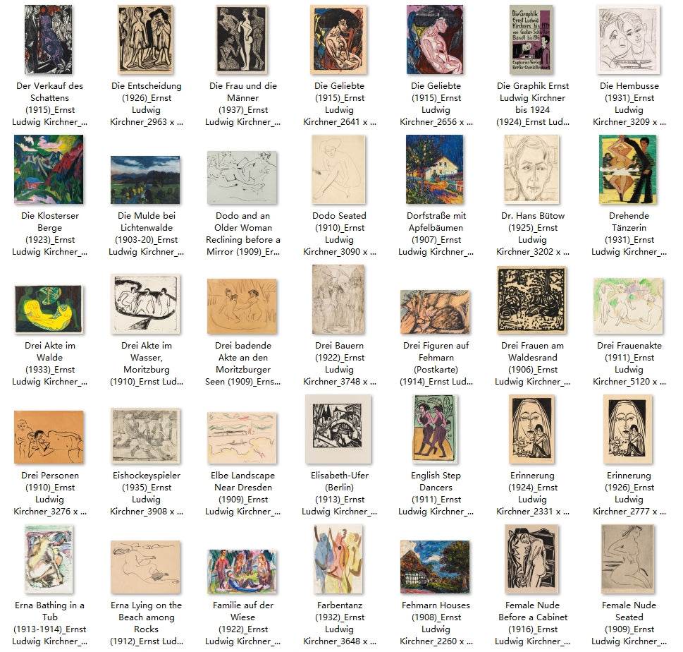337 Painting Images by Ernst Ludwig Kirchner (German, 1880-1938) - Gandhanra-ART