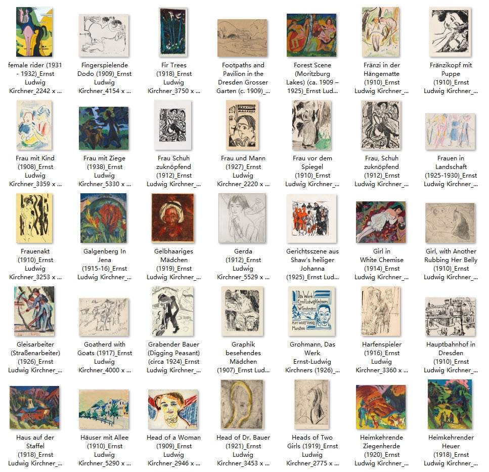 337 Painting Images by Ernst Ludwig Kirchner (German, 1880-1938) - Gandhanra-ART