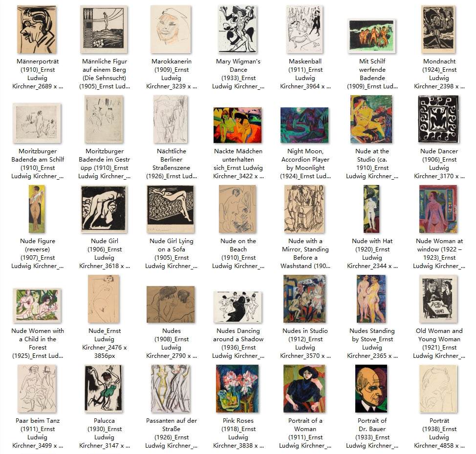 337 Painting Images by Ernst Ludwig Kirchner (German, 1880-1938) - Gandhanra-ART