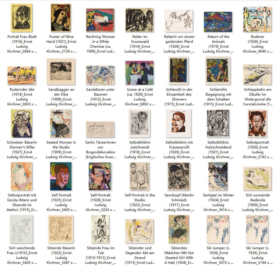 337 Painting Images by Ernst Ludwig Kirchner (German, 1880-1938) - Gandhanra-ART