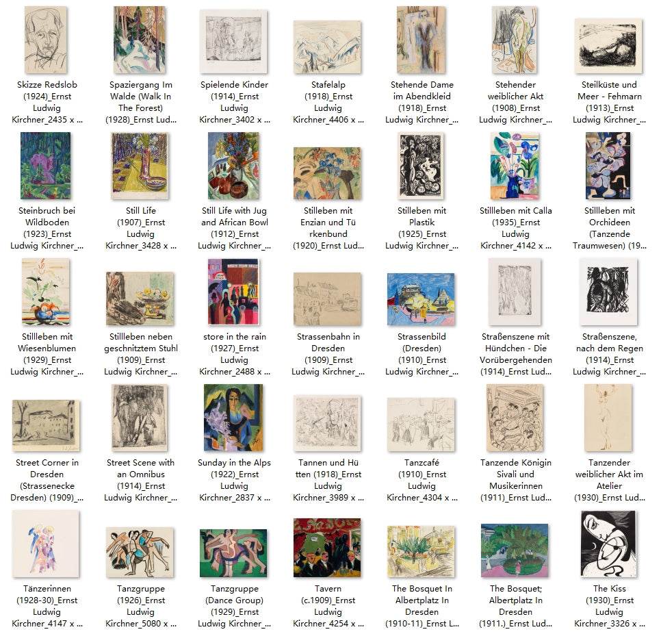 337 Painting Images by Ernst Ludwig Kirchner (German, 1880-1938) - Gandhanra-ART