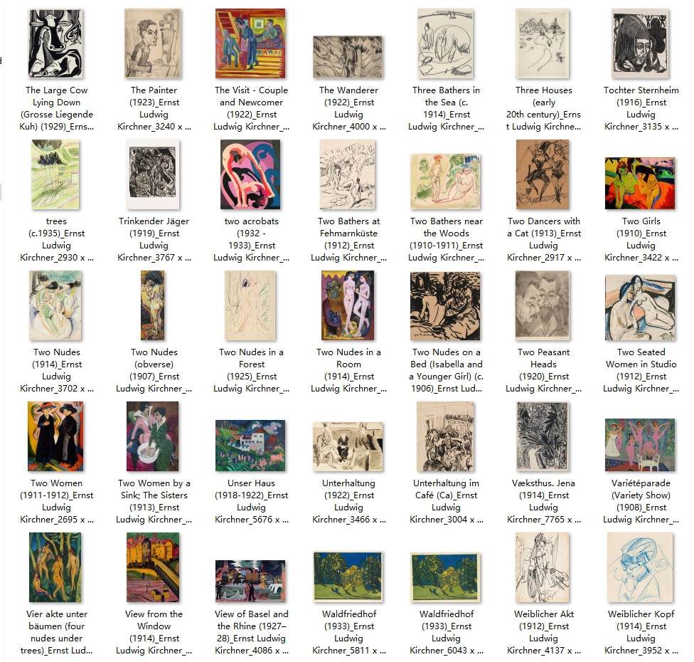 337 Painting Images by Ernst Ludwig Kirchner (German, 1880-1938) - Gandhanra-ART