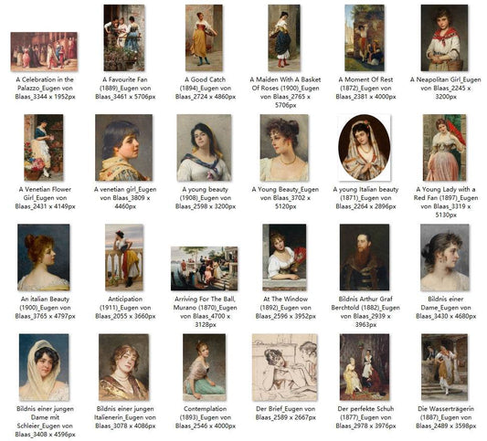 68 Painting Images by Eugen von Blaas (Italian, 1843 – 1931) - Gandhanra-ART