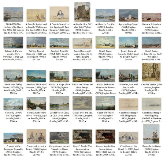 176 Painting Images by Eugène Boudin (French, 1824-1898) - Gandhanra-ART