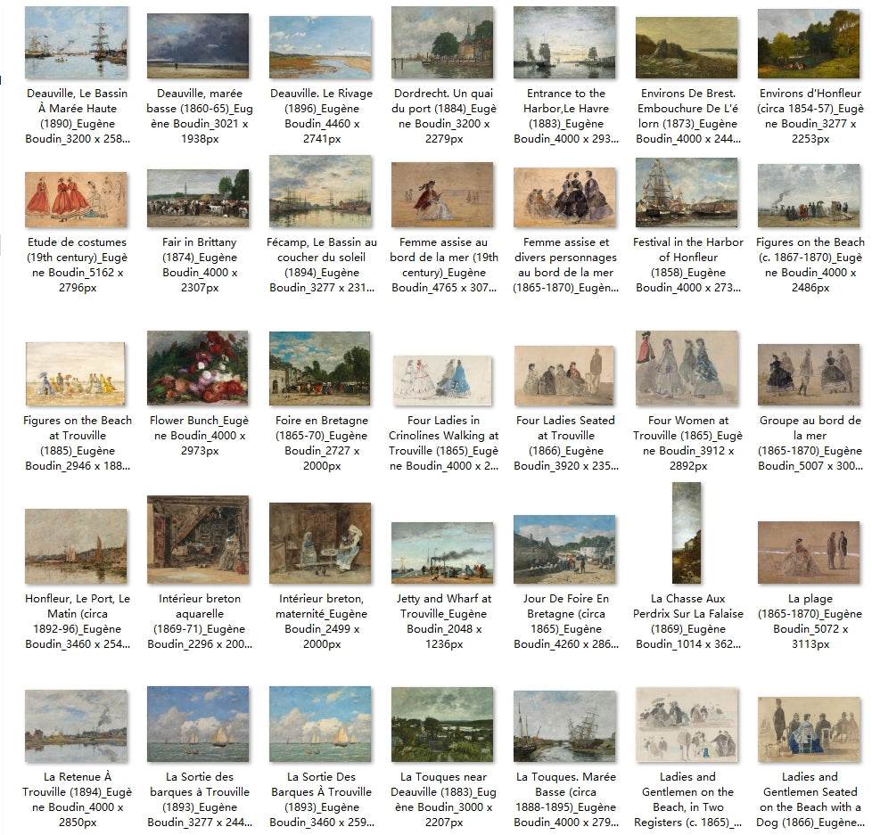 176 Painting Images by Eugène Boudin (French, 1824-1898) - Gandhanra-ART