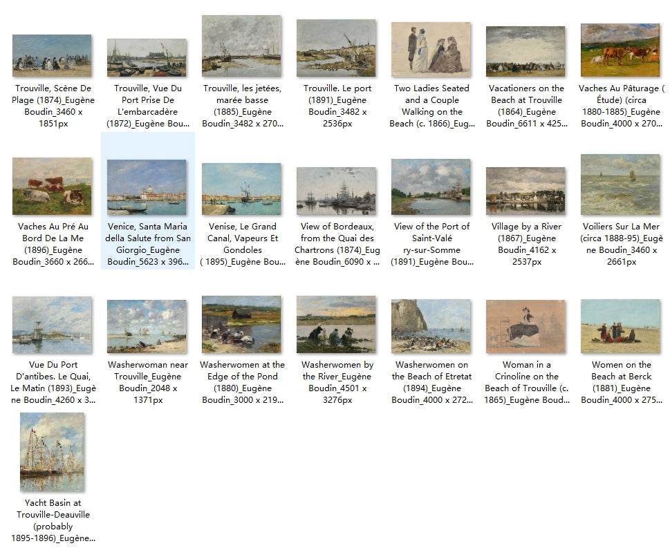 176 Painting Images by Eugène Boudin (French, 1824-1898) - Gandhanra-ART
