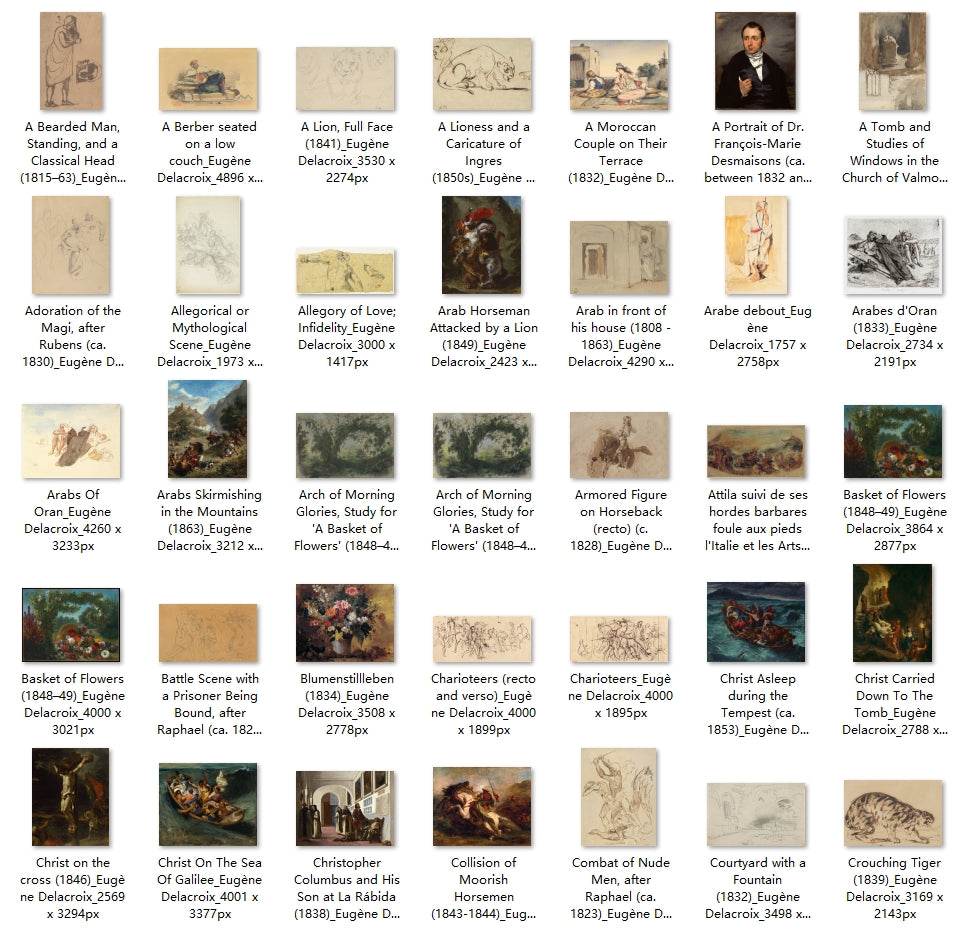 227 Painting Images by Eugène Delacroix (French, 1798-1863) - Gandhanra-ART