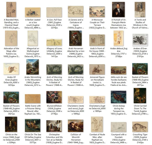 227 Painting Images by Eugène Delacroix (French, 1798-1863) - Gandhanra-ART