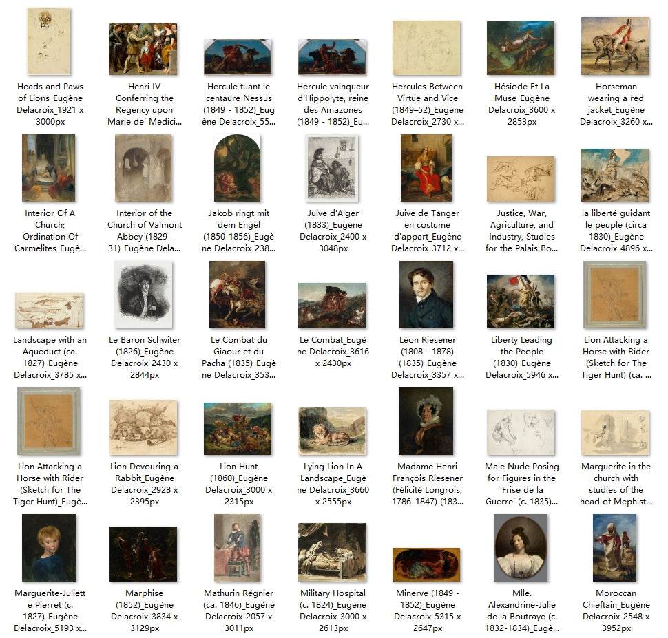 227 Painting Images by Eugène Delacroix (French, 1798-1863) - Gandhanra-ART