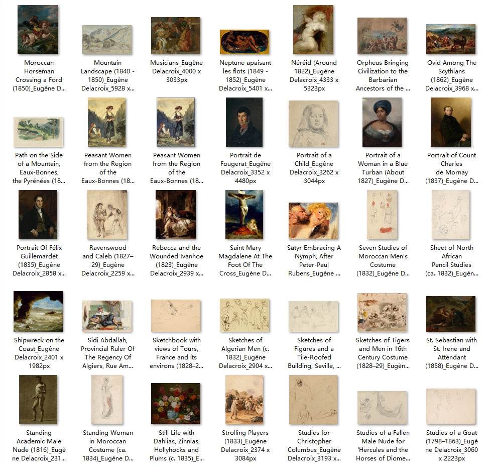 227 Painting Images by Eugène Delacroix (French, 1798-1863) - Gandhanra-ART