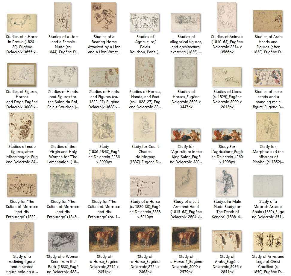 227 Painting Images by Eugène Delacroix (French, 1798-1863) - Gandhanra-ART