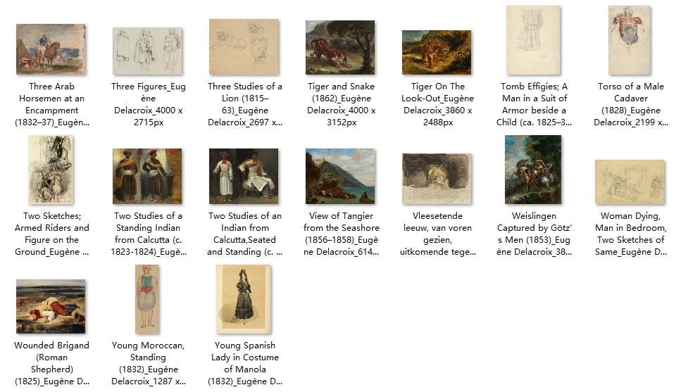 227 Painting Images by Eugène Delacroix (French, 1798-1863) - Gandhanra-ART