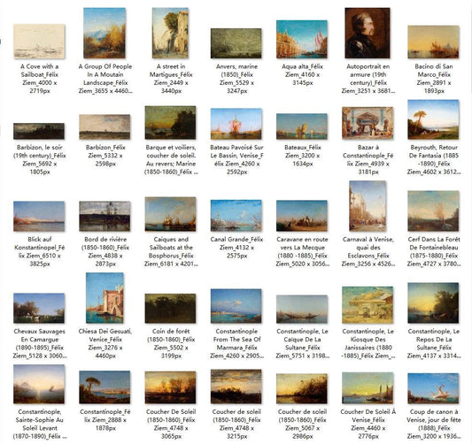 191 Painting Images by Félix Ziem (French, 1821-1911) - Gandhanra-ART
