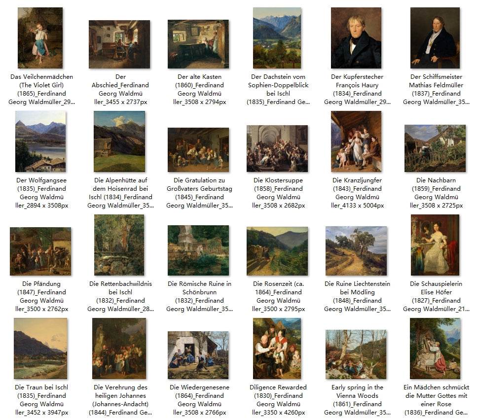 120 Painting Images by Ferdinand Georg Waldmüller (Austrian, 1793-1865) - Gandhanra-ART