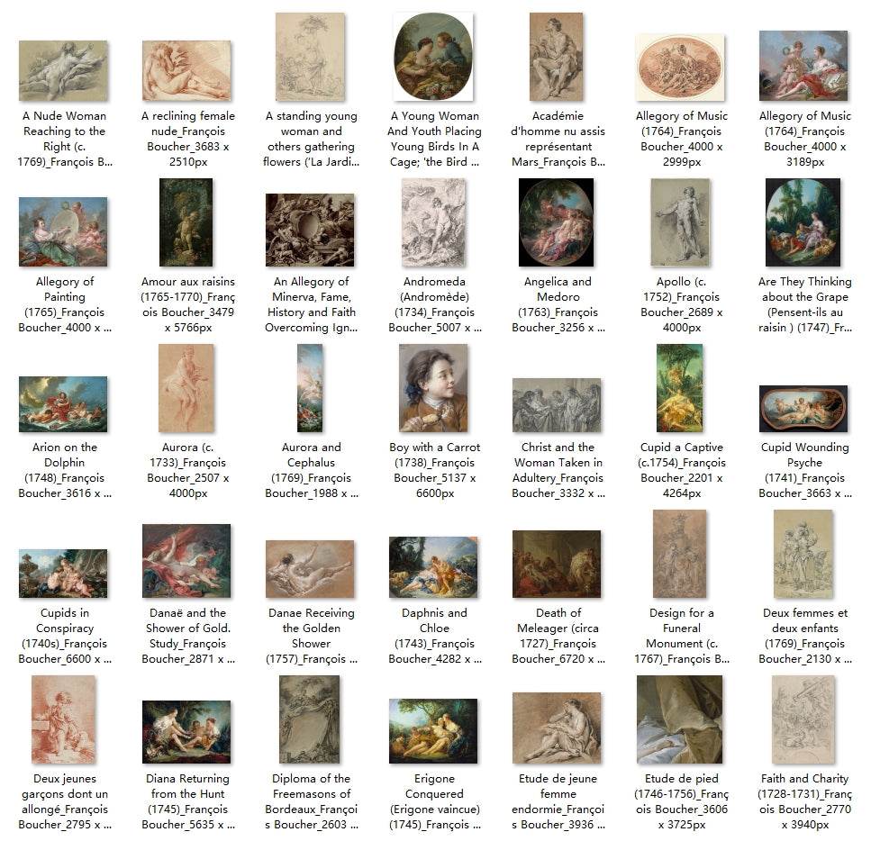 149 Painting Images by François Boucher (French, 1703-1770) - Gandhanra-ART