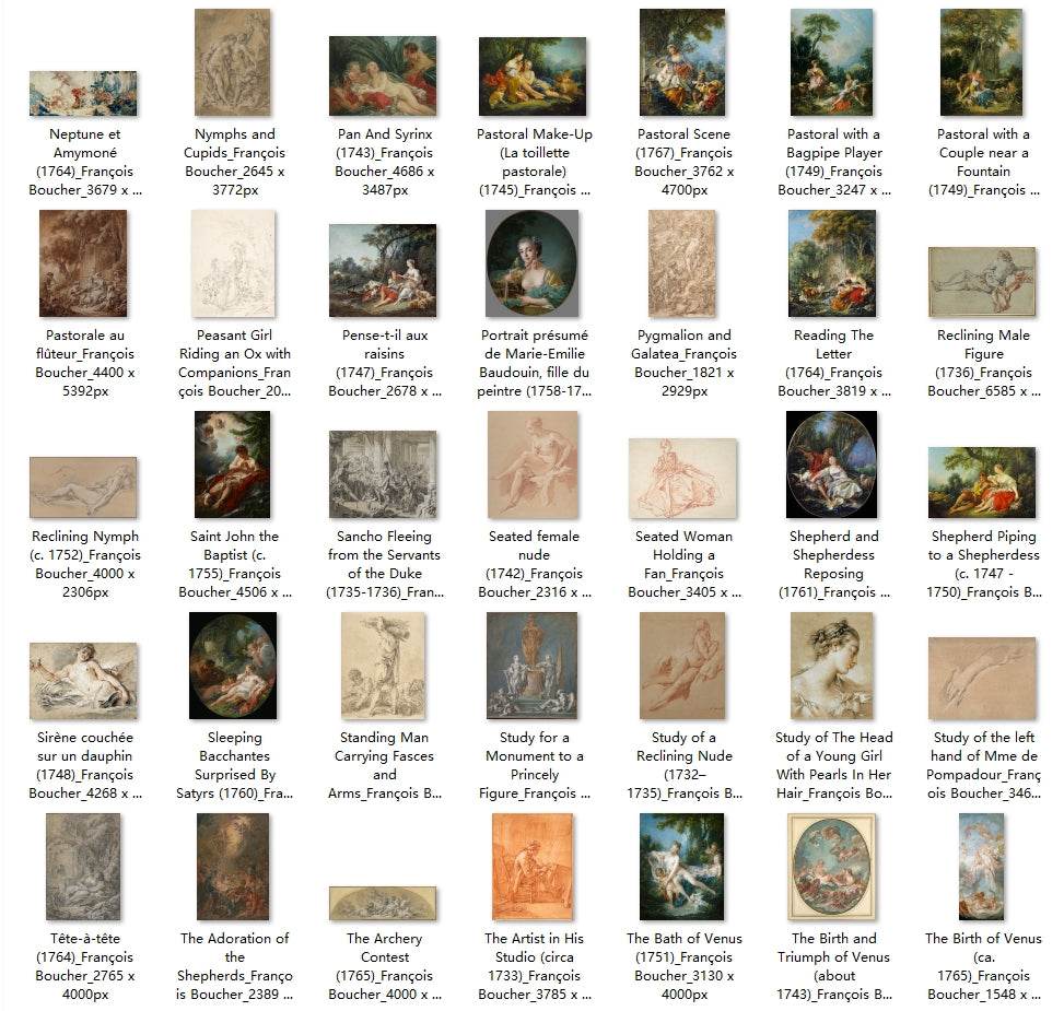 149 Painting Images by François Boucher (French, 1703-1770) - Gandhanra-ART